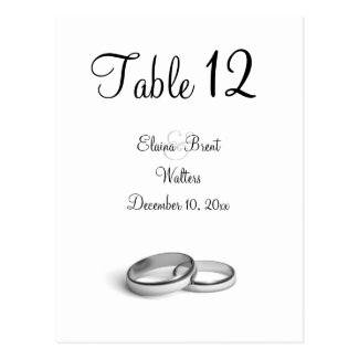 Eternity Table Number Postcard