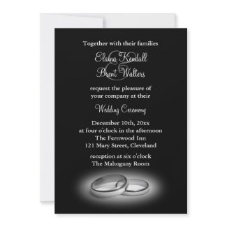 Eternity Wedding Invitation black invitation