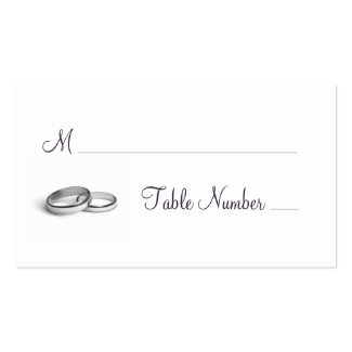 Eternity Wedding Place Card Business Card Template