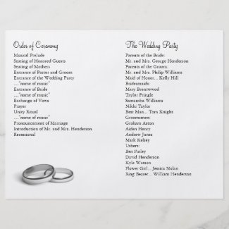 Eternity Wedding Program