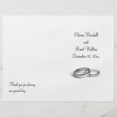 Eternity Wedding Program Flyer Design