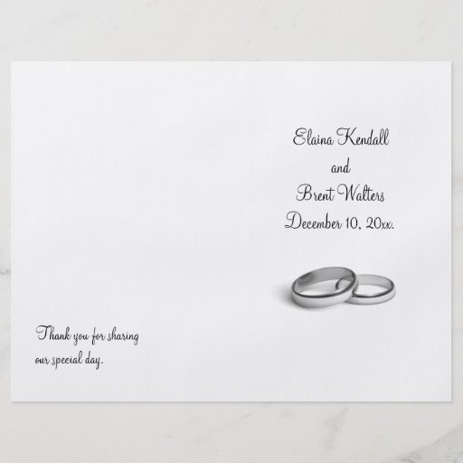Eternity Wedding Program Flyer Design