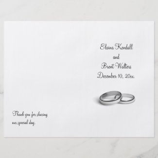 Eternity Wedding Program Flyers