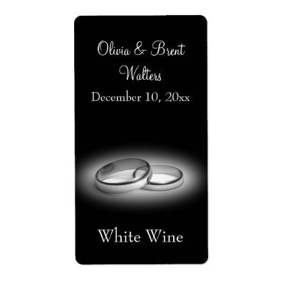 Eternity Wedding Wine Label (black)