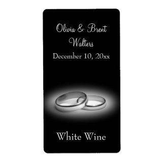 Eternity Wedding Wine Label (black) label