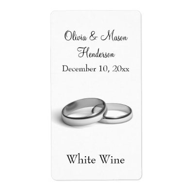 Eternity Wedding Wine Label (white)