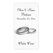 Eternity Wedding Wine Label (white)