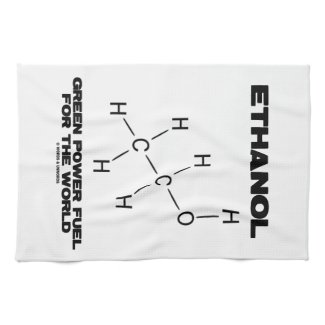 Ethanol Green Power Fuel For The World (Molecule) Hand Towel