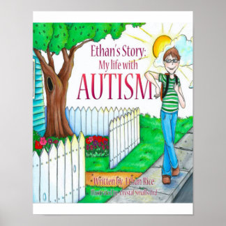autism poster ethan story life posters license letter plate sign custom name