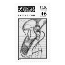 Ethereal abstract astral dreams postage