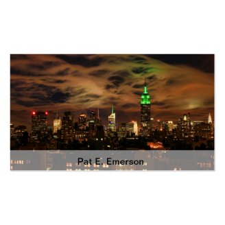 Ethereal Clouds: NYC Skyline, Empire State Bldg Business Card