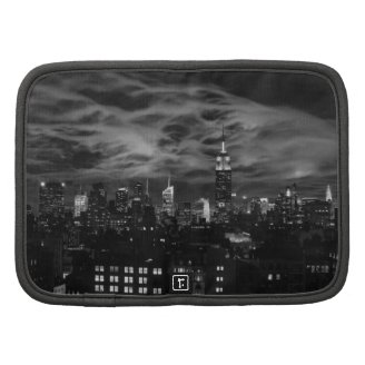 Ethereal Clouds: NYC Skyline, Empire State Bldg BW Planners