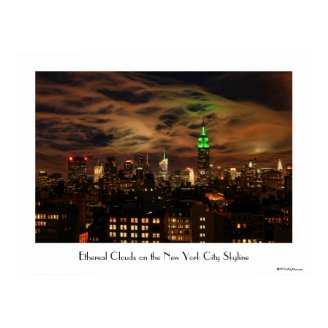 Ethereal Clouds: NYC Skyline, Empire State Bldg Print
