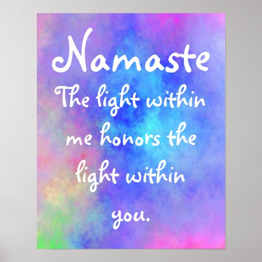 Ethereal Namaste meaning poster