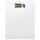 Ethiopia and Afar Waving Flags Personalized Letterhead