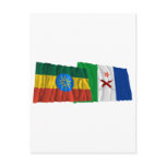 Ethiopia and Afar Waving Flags Postcards