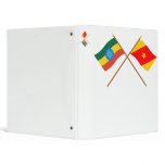 Ethiopia and Amhara Crossed Flags 3 Ring Binder