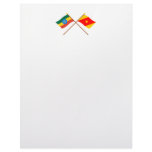 Ethiopia and Amhara Crossed Flags Letterhead