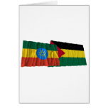 Ethiopia and Benishangul-Gumaz Waving Flags Card