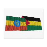 Ethiopia and Benishangul-Gumaz Waving Flags Postcards