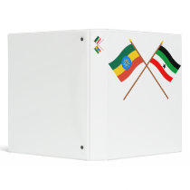 Ethiopia and Gambella Crossed Flags Vinyl Binders