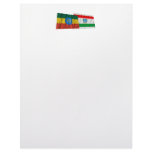 Ethiopia and Harrari Waving Flags Letterhead
