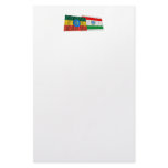 Ethiopia and Harrari Waving Flags Stationery Design