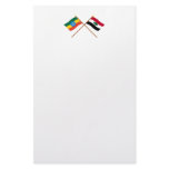 Ethiopia and Oromia Crossed Flags Customized Stationery
