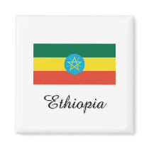 Ethiopia Flag Design magnets