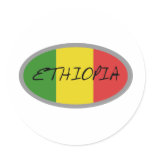 Ethiopia flag design! round stickers