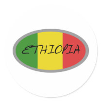 Ethiopia flag design! round stickers