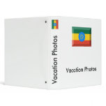 Ethiopia Flag Jewel 3 Ring Binder