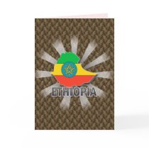 Ethiopia Flag Map 2.0 Greeting Card