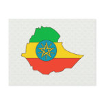 Ethiopia Flag Map full size Post Card