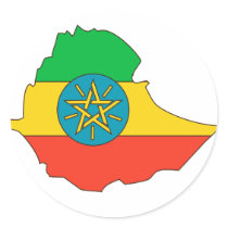 Ethiopia flag map stickers by FlagStore Ethiopia flag map stickers