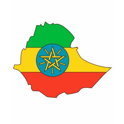 Ethiopia flag map for the Ethiopian pride.