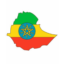 Ethiopia flag map t-shirts