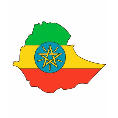 Ethiopia flag map tshirts by FlagStore