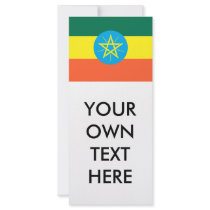 Ethiopia Flag Rack Card