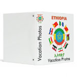 Ethiopia Flags Pinwheel Vinyl Binder
