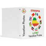 Ethiopia Flags Pinwheel with Flag Map Binders