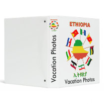 Ethiopia Flags Pinwheel with Flag Map Binders