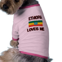 Ethiopia Loves Me pet clothing by flagshirt Ethiopia Loves Me pet clothing