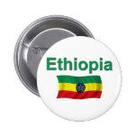 Ethiopia National Flag (w/inscription) Button