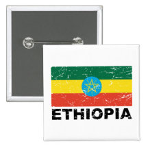 Ethiopia Vintage Flag Button