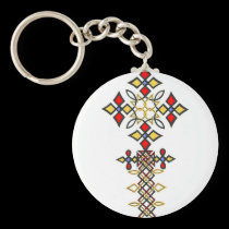 Ethiopian Cross Keychain keychains