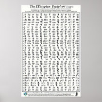 Ethiopian Fidel Feedel Alphabet Amharic Poster
