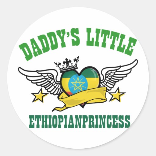 Ethiopian Princess Round Stickers