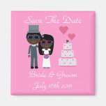 Ethnic Bride & Groom Sunglasses Summer Wedding Refrigerator Magnet
