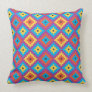 ethnic colorful pattern throw pillow
